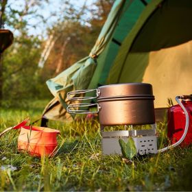 12000W Portable Camping Stove With Cassette Adapter Windproof Outdoor Backpacking Burner with Carrying Case Igniter for Outdoor Hiking Camping Pi