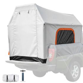 Inflatable Pickup Truck Tent, 7.2 x 5.4 FT 3-Season Truck Bed Tent with Ventilated Mesh Windows