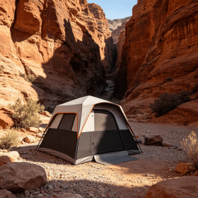 6-Person Outdoor Camping Tent Blackout Instant Cabin with Rainfly And Carrying Bag Easy Setup for Comfortable Camping Trips