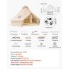 Oxford Bell Tent, 4 Seasons 13.12 ft Yurt Tent for Camping with Stove Jack, Waterproof Breathable Holds up to 4 People with Zipped Detachable Flo