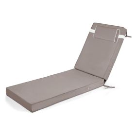 Outdoor Chaise Lounge Cushion, 72 In. X 21 In. X 3 In. Waterproof Fade-Resistant Patio Chair Pad For Pool Beach (Option: Default)