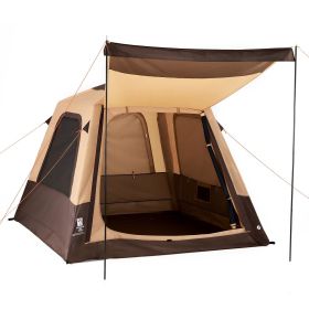 Camping Tent, 4 Person Inflatable Cabin Tent with Rechargeable Pump, TPU Air Tube & 5 Large Mesh Windows (Default: Default)