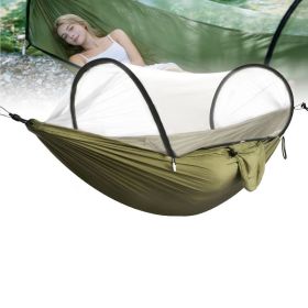 Portable Hammock Tent for Camping/Hiking/Outdoor Travel (Color: Army green, Type: Hammock)